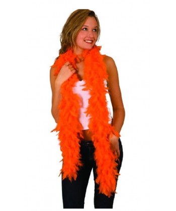 Orange / noir mélange 65 gramme Chandelle Boa de plumes 6 pieds Long danse  artisanat parti robe jusqu'à Halloween Costume de décoration de mariage,  8E31 -  France