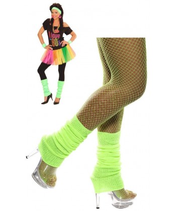 Chaussettes de danse verte fluo