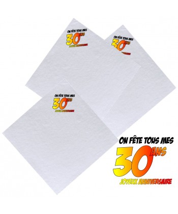 Serviettes 30ans