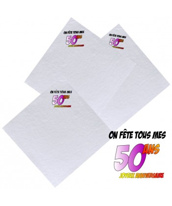 serviettes 50ans