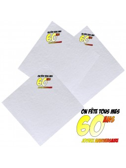 20 Serviettes "60ans"