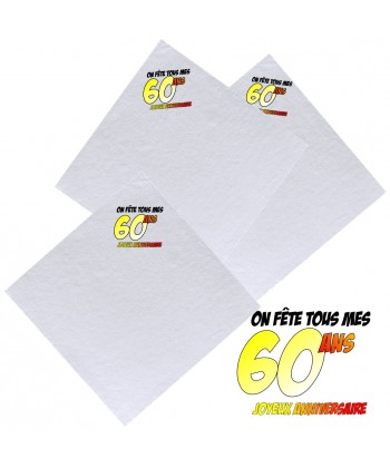 20 Serviettes "60ans"