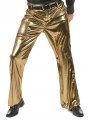 Pantalon disco homme or