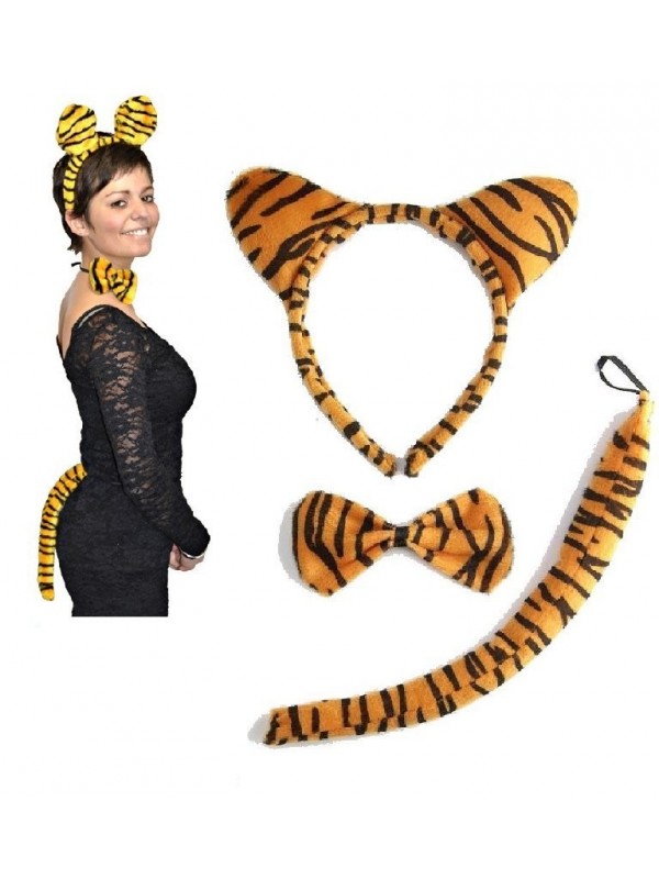 Set accessoires déguisement tigre pour votre soirée en amoureux