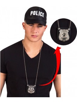 collier badge policier