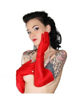 longs gants rouges