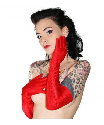 longs gants rouges