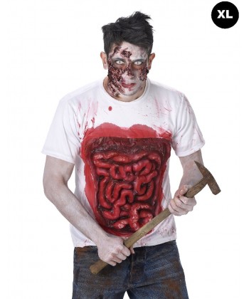 Tee shirt halloween avec boyaux