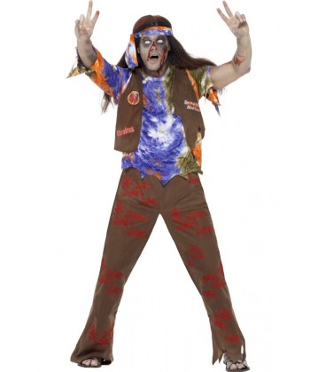 Déguisement hippie homme zombie