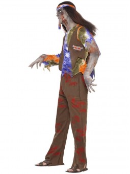 Déguisement hippie homme zombie