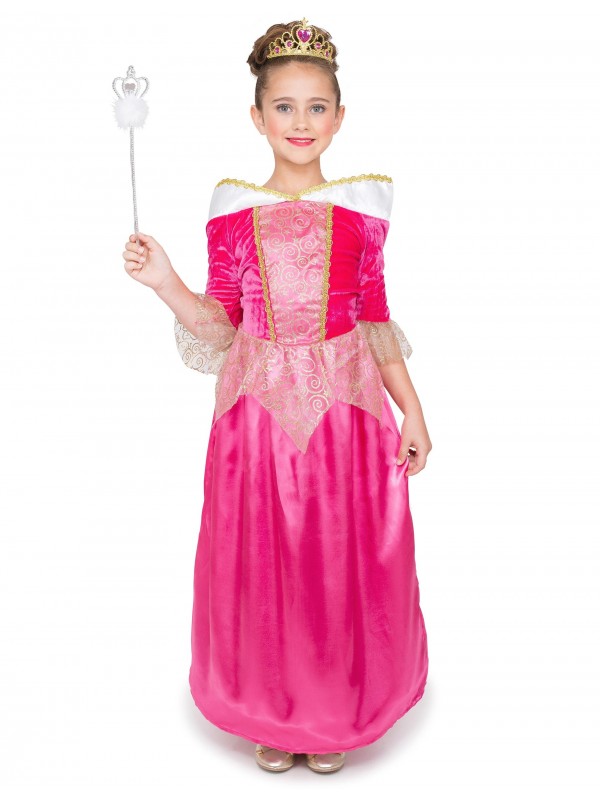 Déguisement Fille Princesse Médiévale Rose 10-12 Ans