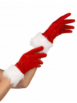 Gants rouge de noël