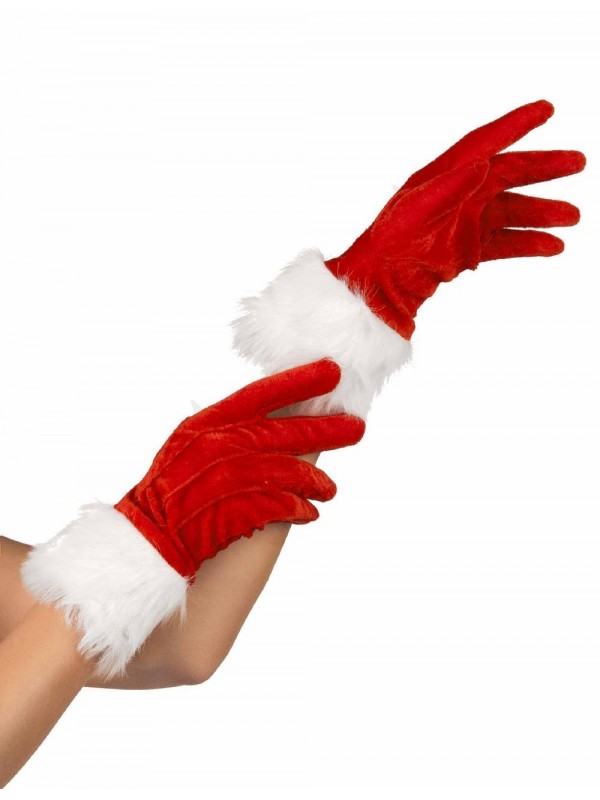 Gants rouge de noël