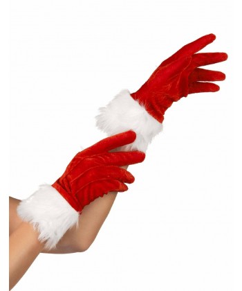 Gants rouge de noël