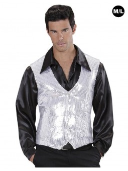 Gilet disco argent