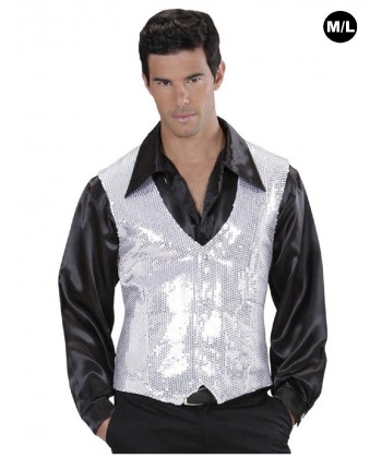 Gilet disco argent