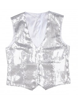 Gilet disco argent