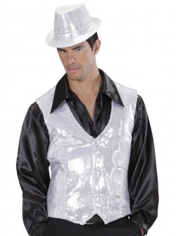 Gilet disco argent