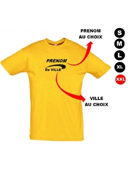 Tee shirt "Brice" au prénom et ville