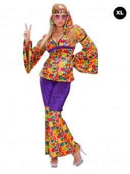 Déguisement de femme hippie (XL)