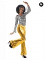 Pantalon disco femme doré