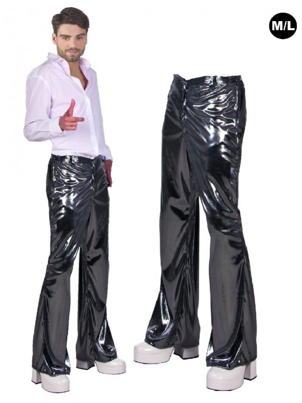 Pantalon disco argent 