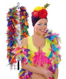 Boa plumes multicolores