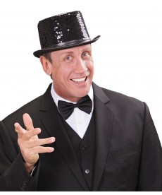 chapeau haut de forme paillettes