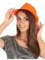 chapeau paillettes orange