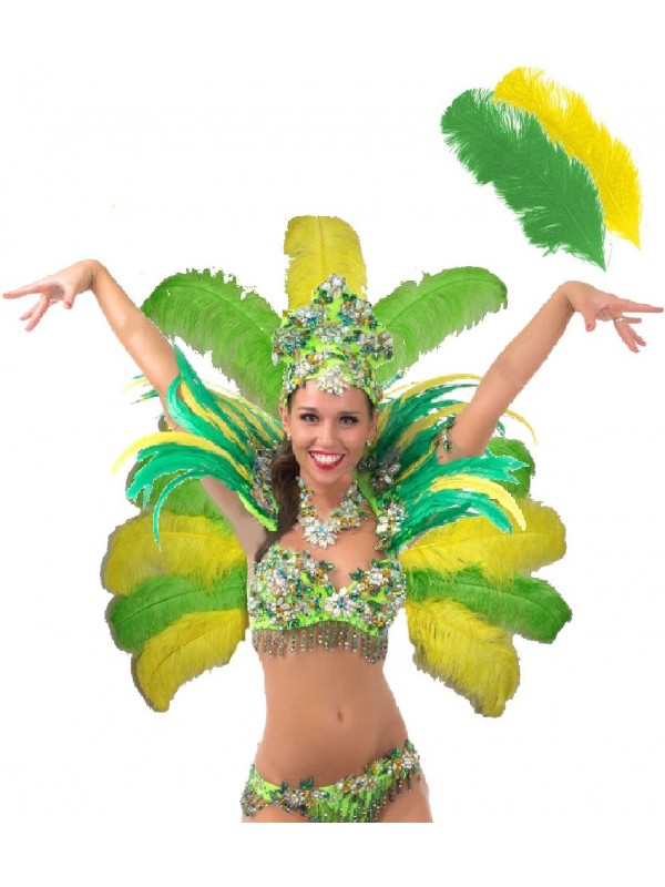 COIFFE A PLUMES CARNAVAL OR