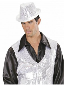 Justin paillettes argent disco