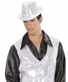 Justin paillettes argent disco