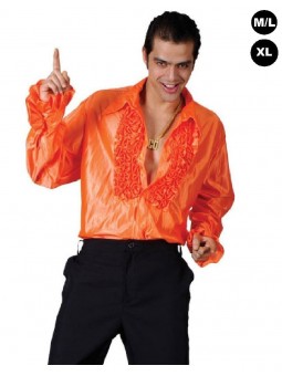 Déguisement "Chemise Disco orange"