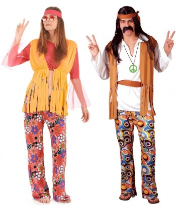 Déguisement couple de HIPPIES