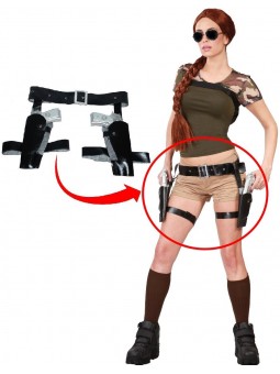 Déguisement de Lara Croft - La ceinture et les pistolets