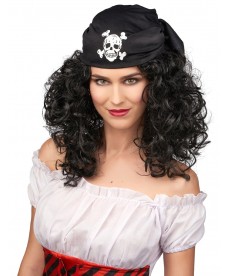 Perruque femme pirate chatain