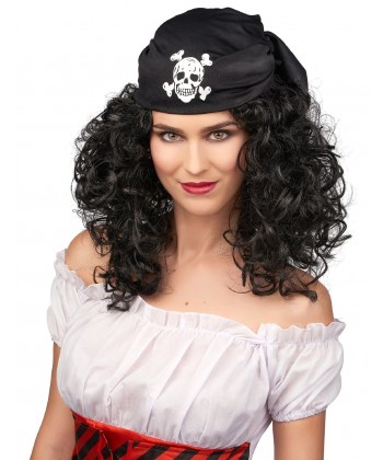 Perruque femme pirate chatain