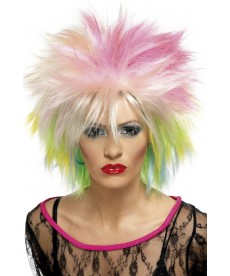 Perruque Années 80 punk femme