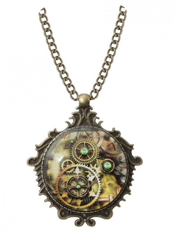 Collier steampunk médiéval