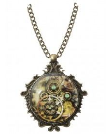 Collier steampunk médiéval