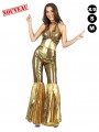 déguisement disco femme or