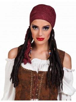 Perruque de pirate femme