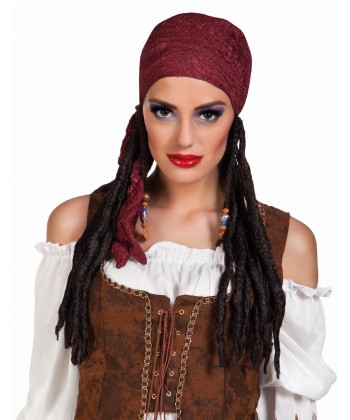 Perruque de pirate femme