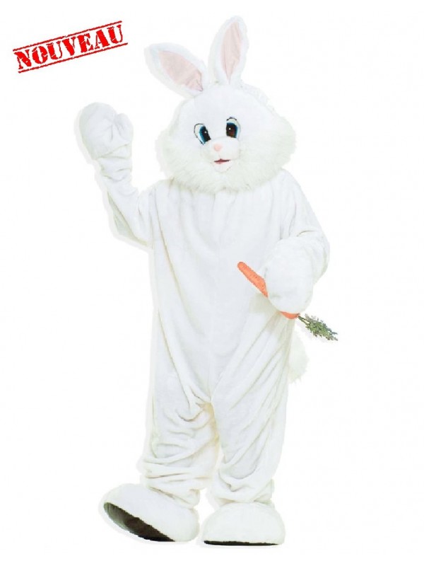 mascotte lapin premier prix blanc