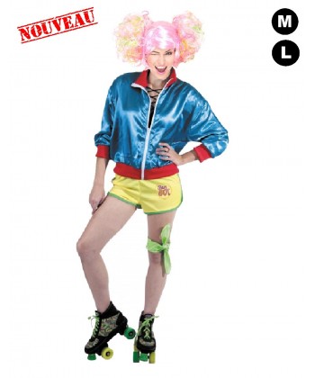 Costume de roller disco des années 80 pour hommes 
