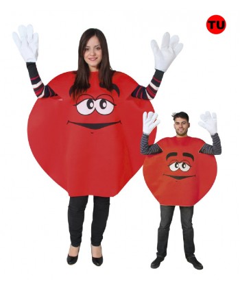 Déguisement de m&m's rouge