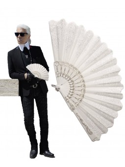 Eventail karl lagerfeld déguisement