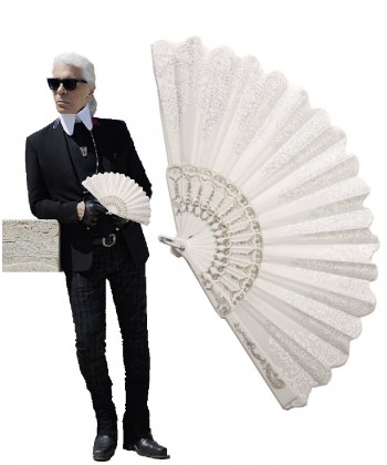 Eventail karl lagerfeld déguisement