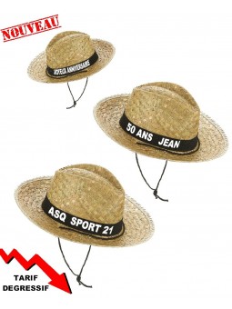 Chapeau cowboy personnalisé