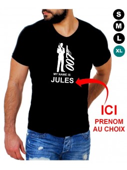 Tee shirt James Bond personnalisé